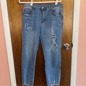Distressed Blue Women's Jeans